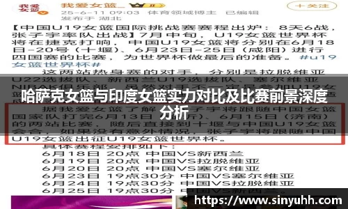 哈萨克女篮与印度女篮实力对比及比赛前景深度分析